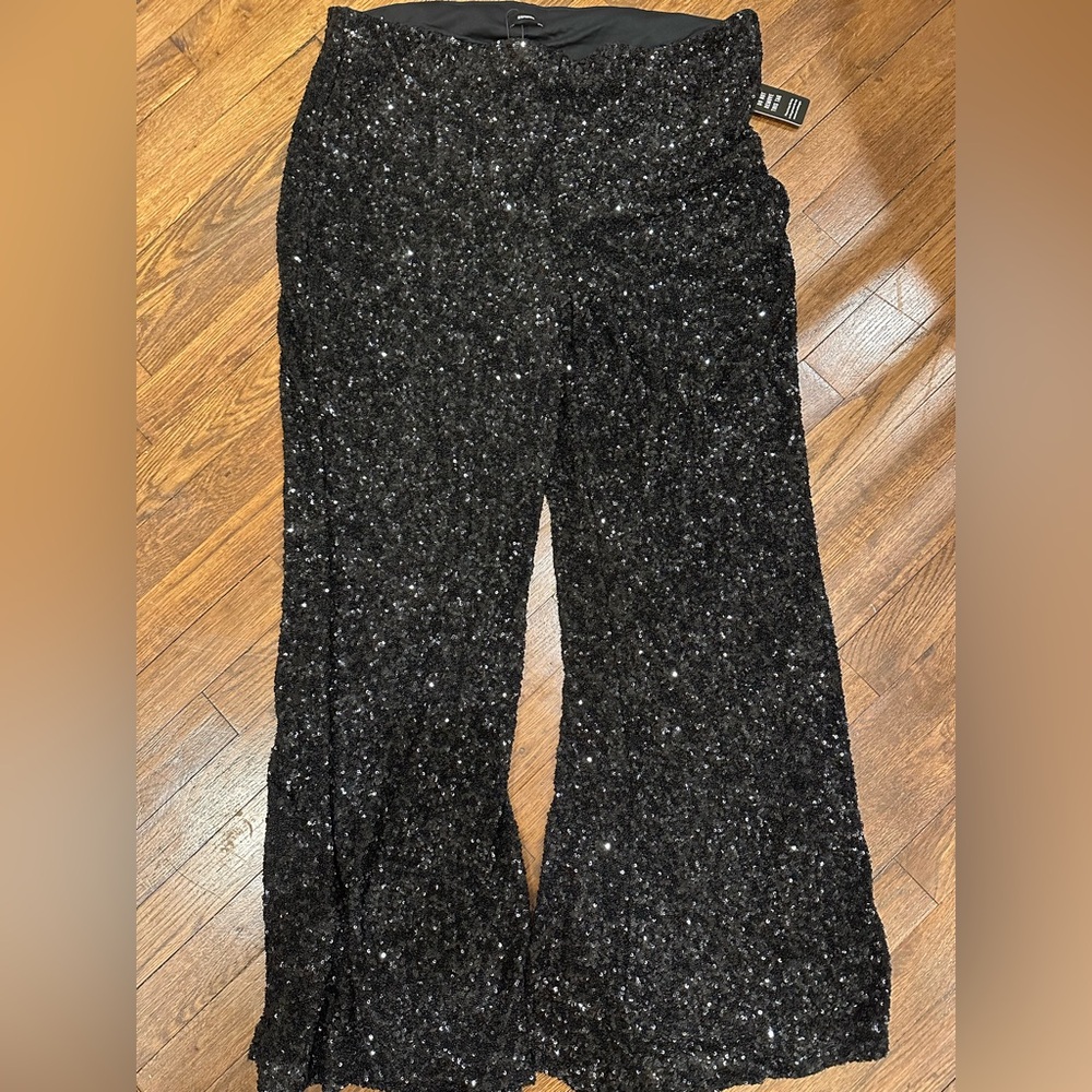 Express Black Sequin Trousers
